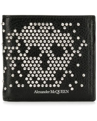 Alexander McQueen Studded Skull Wallet - Black