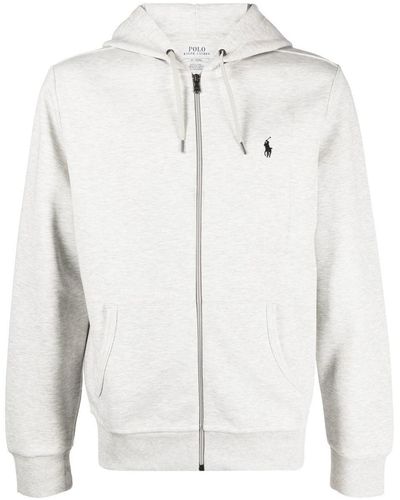 Polo Ralph Lauren Long-sleeved Double-knit Relaxed-fit Jersey Hoody X - White