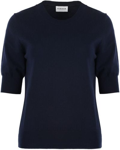 P.A.R.O.S.H. Short Sleeve Sweater - Blue