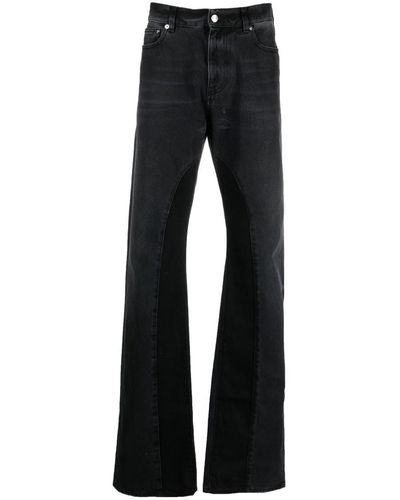 Paura Paneled Straight-leg Jeans - Blue
