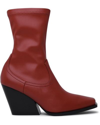 Stella McCartney Polyurethane Blend Terra Texan Ankle Boot - Red