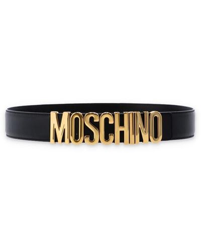 Moschino Belt With Lettering Logo - White