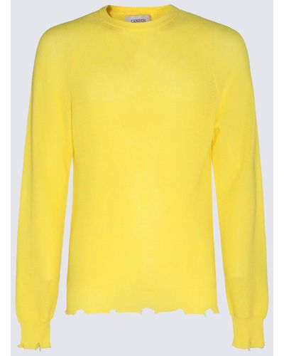 Laneus Yellow Cotton Sweater