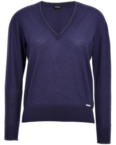 Kiton V-neck Sweater Sweater, Cardigans - Blue