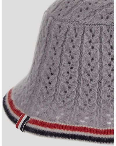Thom Browne Thome Knit Bell Hat - Grey