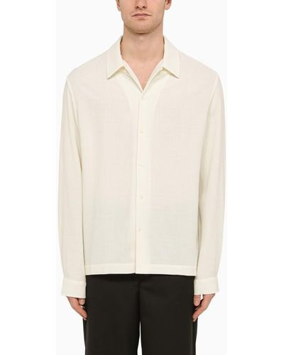 Séfr Wool-Blend Shirt - White