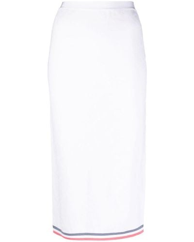 Fendi Ff Midi Skirt - White