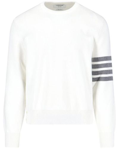 Thom Browne '4-bar' Sweater - White