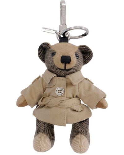 Burberry Thomas Trench-coat Teddy Bear Key-ring - Natural