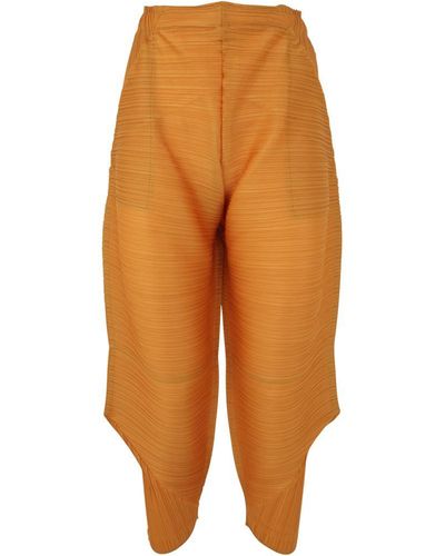 Pleats Please Issey Miyake Tour Trousers Clothing - Orange