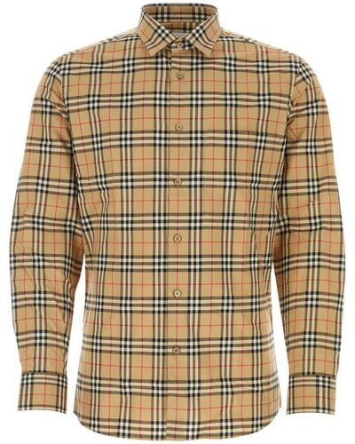 Burberry Embroidered Poplin Shirt - Multicolor