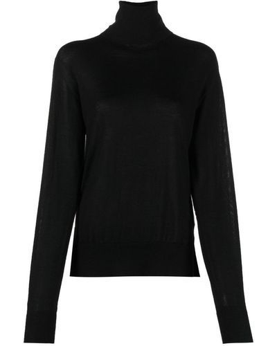 Jil Sander Roll-neck Long-sleeve Sweater - Black