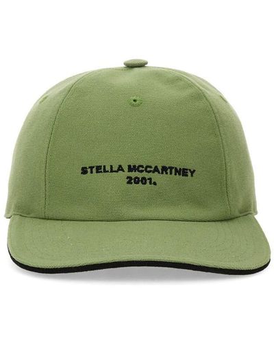 Stella McCartney Baseball Hat With Logo Embroidery - Green