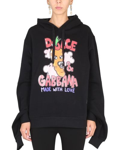 Dolce & Gabbana Sweatshirt With Print - Black