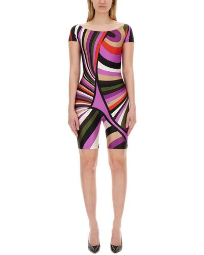 Emilio Pucci Jumpsuit With Print - Red