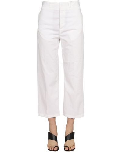 Department 5 Cropped Fit Jeans - White