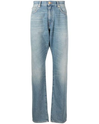Versace Straight-leg Cut Denim Jeans - Blue