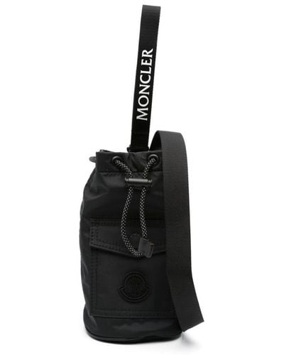 Moncler Logo-patch Mini Bucket Bag - Black