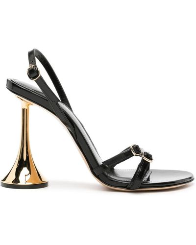Coperni Leather Heel Sandals - Metallic