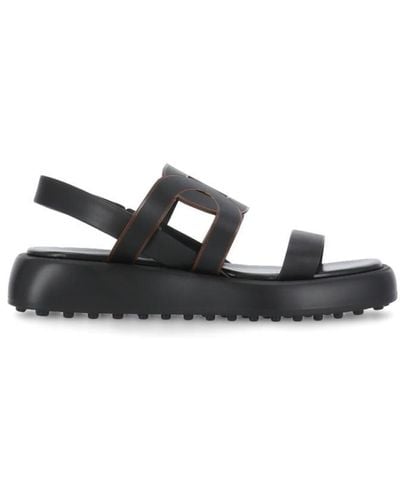 Tod's Sandals Black - White