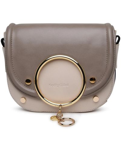 See By Chloé Leather Mara Shoulder Bag - Gray