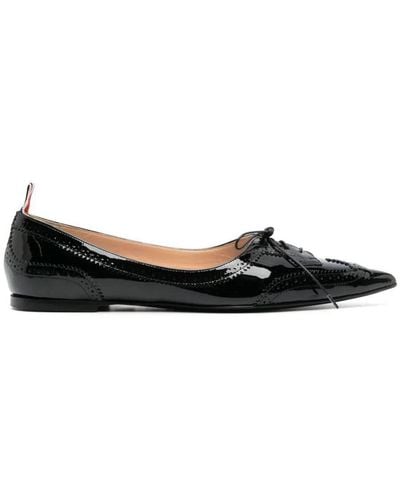 Thom Browne Flat Shoes - Black