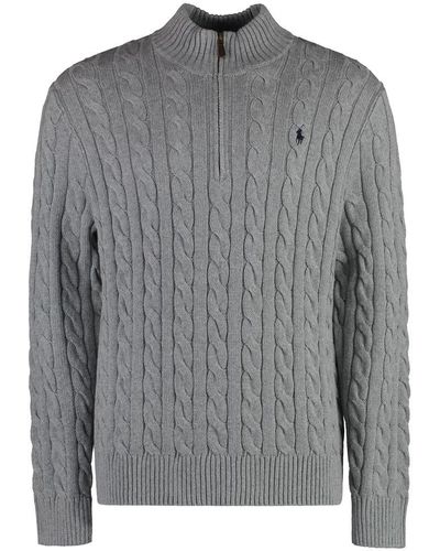 Polo Ralph Lauren Cotton Turtleneck Sweater - Grey