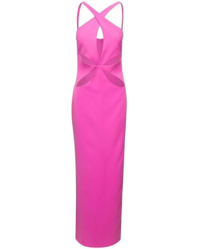 Monot Halterneck Petal Cutout Dress - Pink