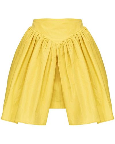 Pinko Taffeta Mini Skirt - Yellow