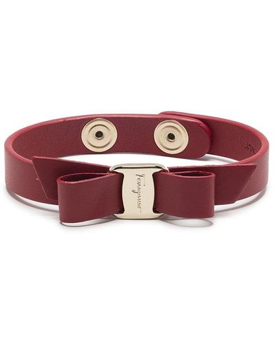 Ferragamo Vara Bow Bracelet Accessories - Red
