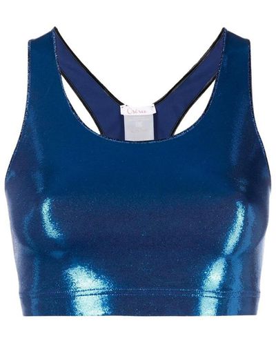 Oséree Laminated Sporty Top Clothing - Blue