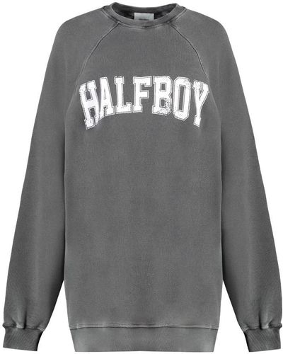 Halfboy Cotton Crew-Neck Sweatshirt - Gray