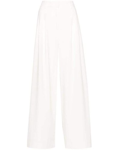 REMAIN Birger Christensen Wide Pants With Pleats - White