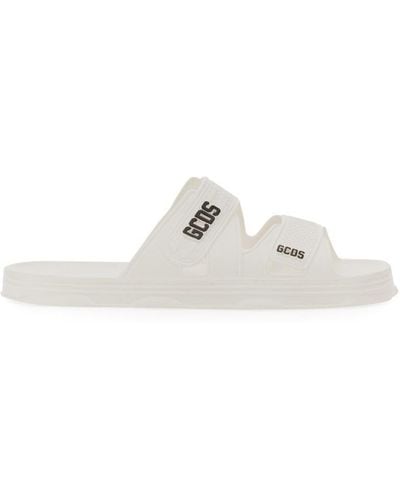 Gcds Rubber Sandal With Logo - White