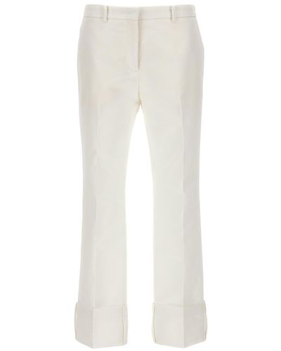 N°21 Turned-Up Hem Trousers - White