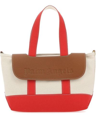 Palm Angels Multicolour Canvas Ha - Red