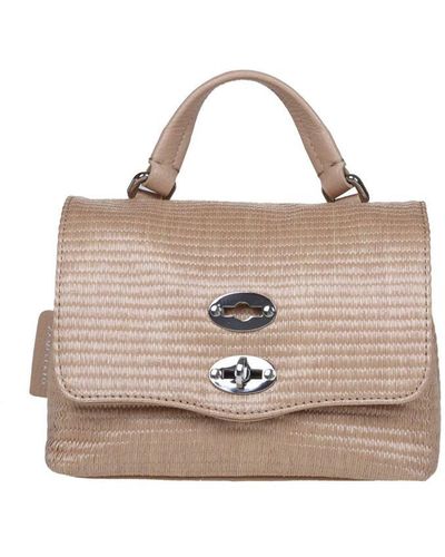 Zanellato Raffia Bag That Can Be Carried By Hand Or Over The Shoulder - Natural