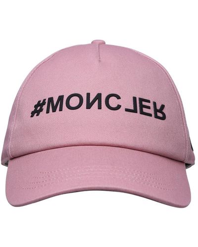 3 MONCLER GRENOBLE Pink Cotton Hat
