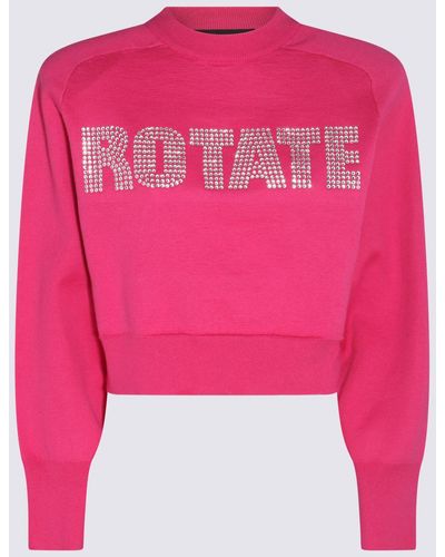 ROTATE BIRGER CHRISTENSEN Rotate Pink Cotton-wool Blend Shandy Sweater