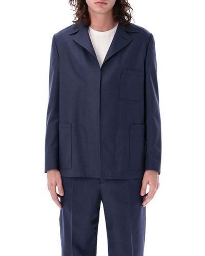 Fendi Look 8 Wool Jacket - Blue