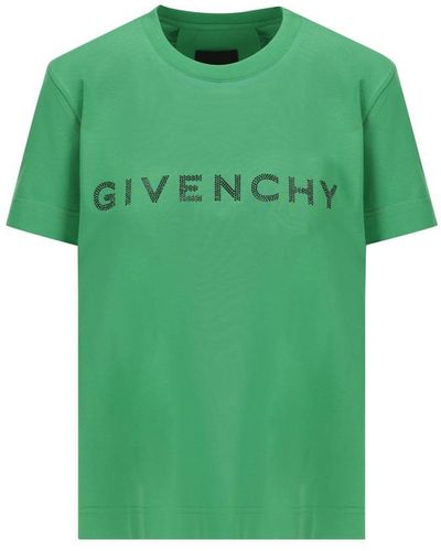 Givenchy Logo Embellished Crewneck T-shirt - Green
