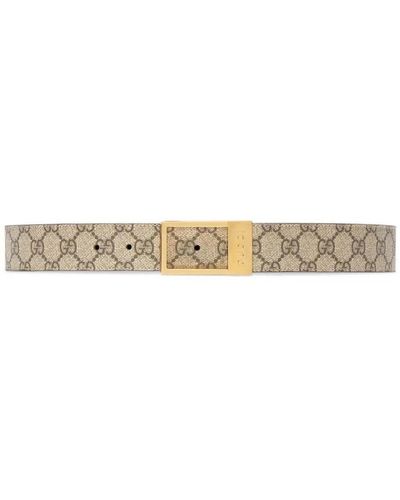 Gucci GG Belt With Rectangular Buckle - Multicolor