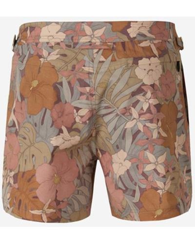 Tom Ford Floral Technical Swimsuit - Natural
