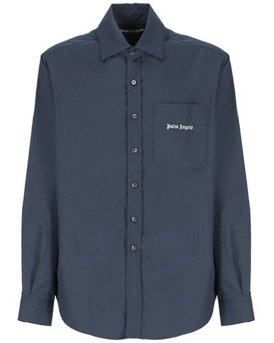 Palm Angels Shirts - Blue