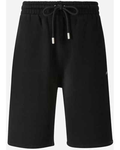 Off-White c/o Virgil Abloh Off- Cotton Logo Bermuda Shorts - Black