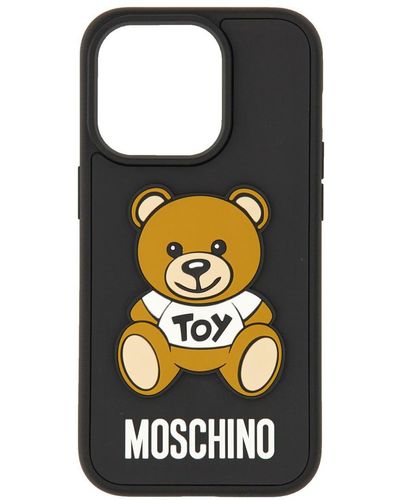 Moschino Teddy Cover For Iphone 13 Pro Max And Plus - Black