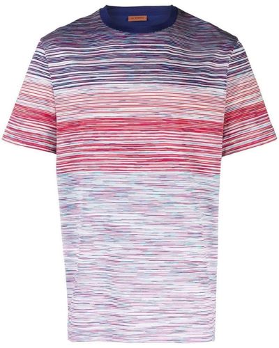 Missoni Striped Cotton T-shirt - Pink