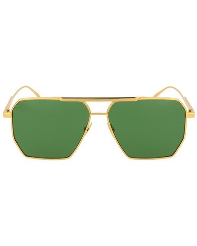 Bottega Veneta Pilot Frame Sunglasses - Green