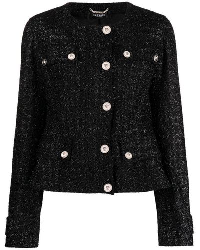 Versace Vichy Tweed Jacket - Black