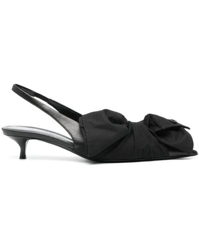 Balenciaga Leather Heeled Shoes - Black